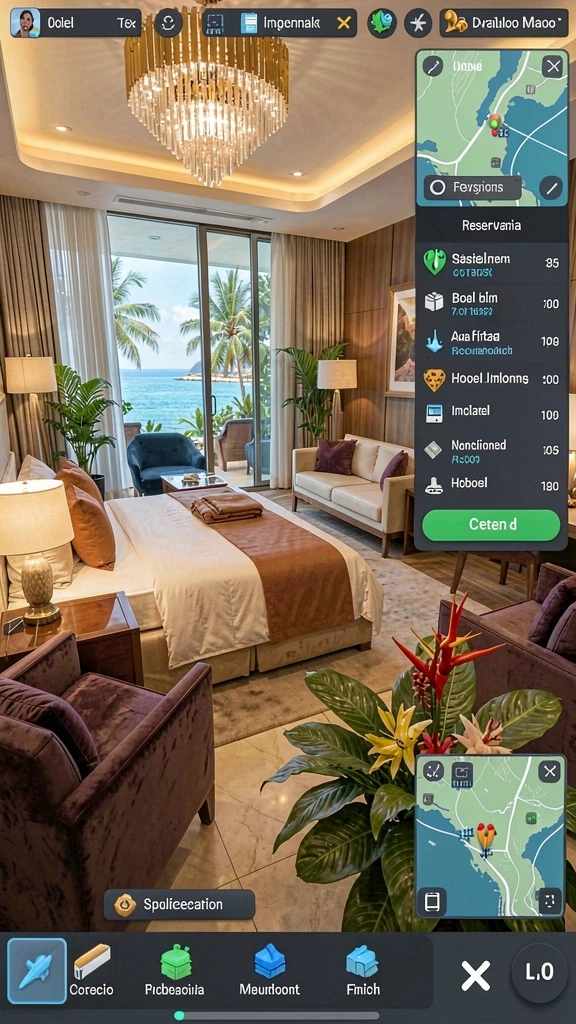 rk77 - Screenshot menunjukkan dunia fantasi yang indah dan terperinci.